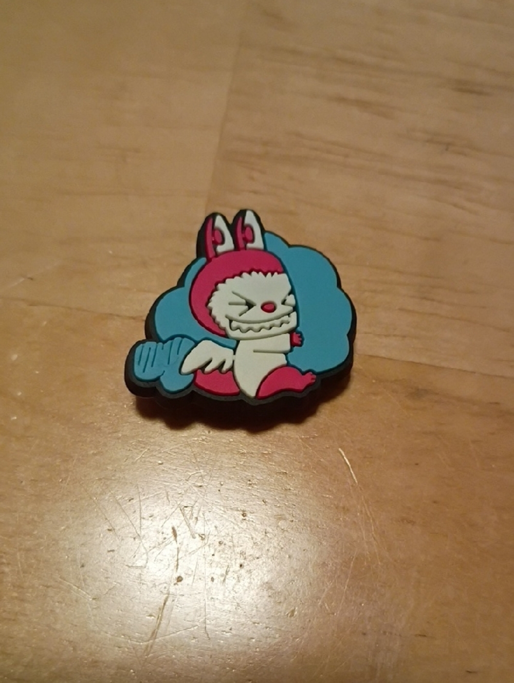 10 for $10 Jibbitz Croc Charms - Labubu Monster White & Pink w/ Wings on Cloud 6